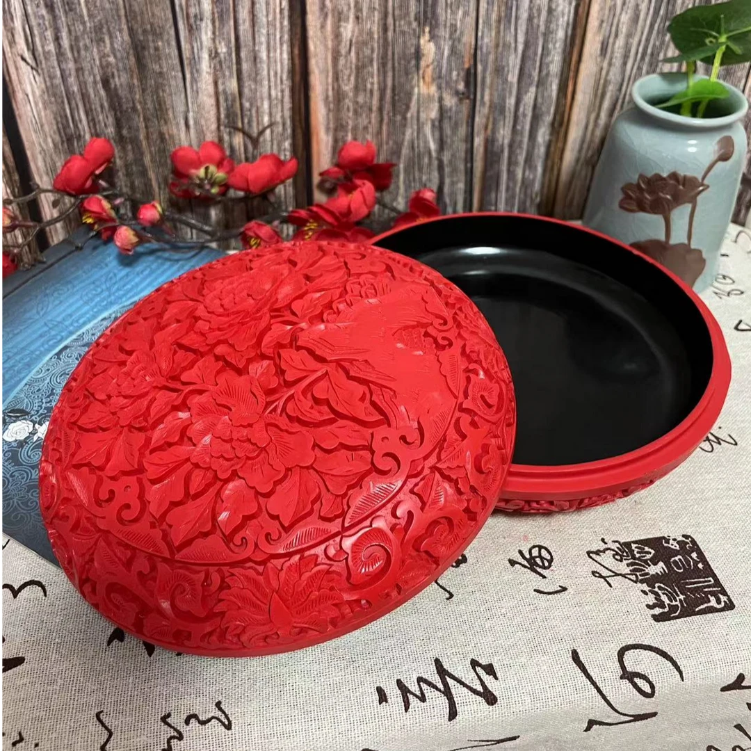 扬州漆器捧盒首饰收纳盒餐饮糖果盒雕漆工艺品摆件特色纪念品礼品