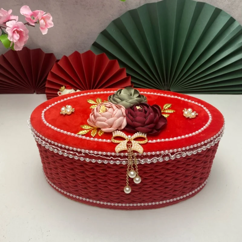 花团锦簇，韩版布艺花朵手工DIY玫瑰花，古风叶子吊坠需另外购买