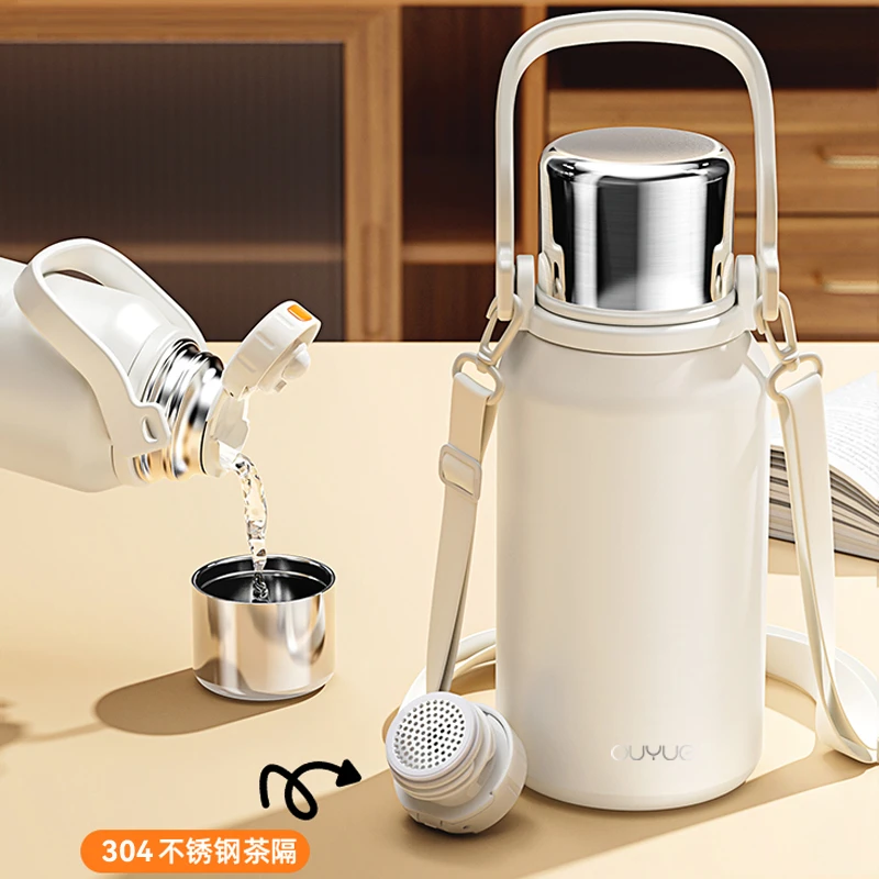 鲸蝶保温杯大容量儿童学生水杯子316不锈钢男女户外运动水壶正品