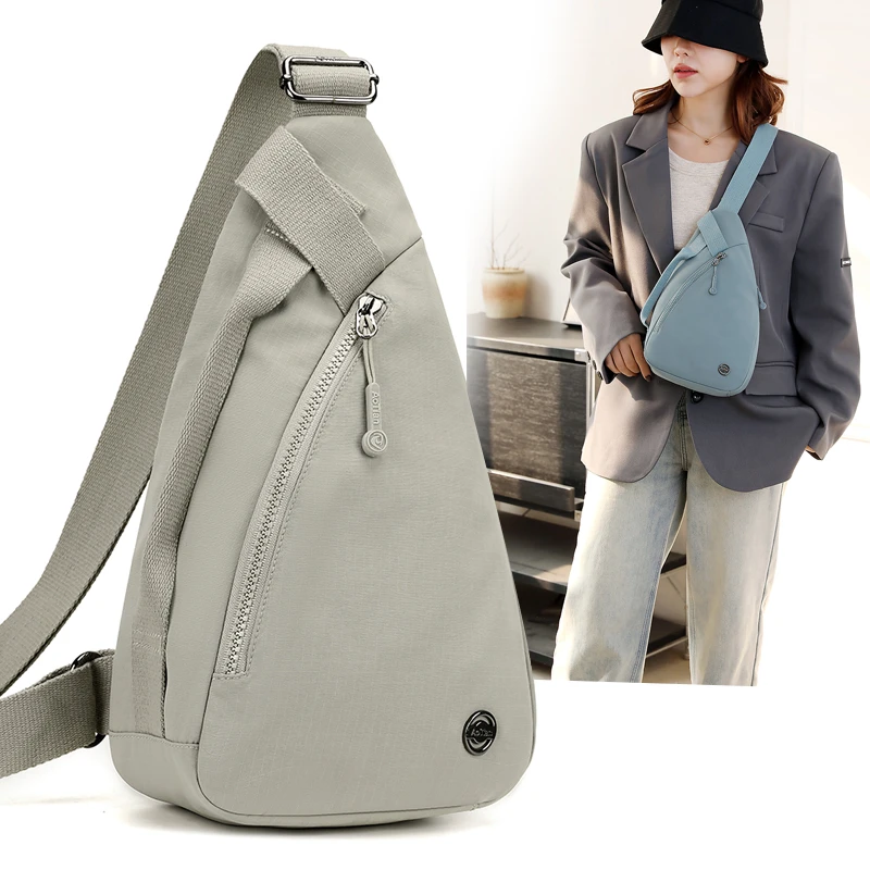 潮流时尚新款女包百搭时尚个性潮包胸包户外斜挎包布包多色胸前包
