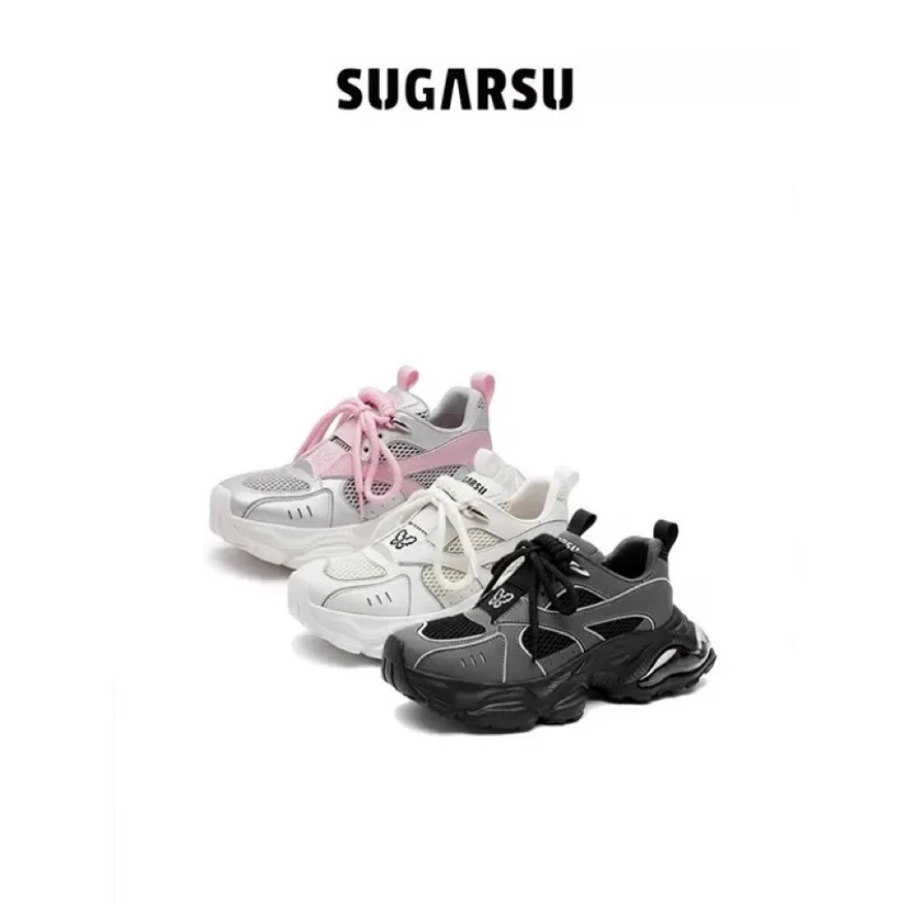 【IN11全球买手店】 SugarSu/酥履 甜酷撞色泡泡底厚底增高老爹鞋