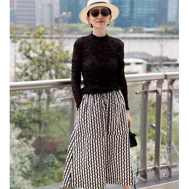 （YY专属）Fancy23°C微风时尚气质女士a字新款中长高端休闲半身裙