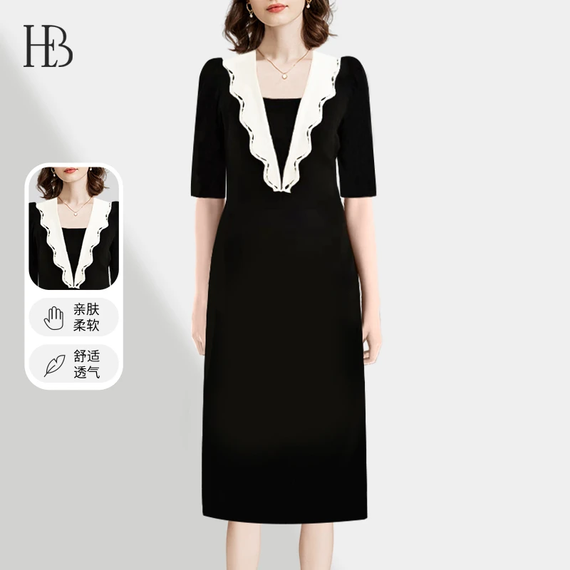 炳瀚原创夏装换新时髦显瘦高级法式赫本轻礼服连衣裙BH223ZL10973