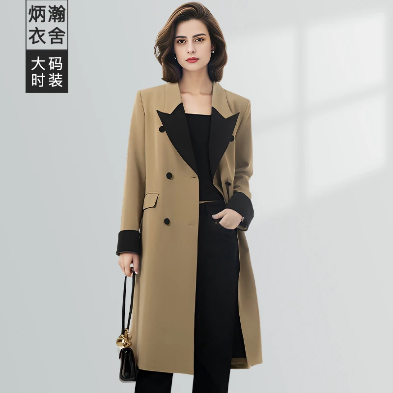 炳瀚衣舍女秋冬时尚通勤撞色高级设计感外套BH324WJW14300