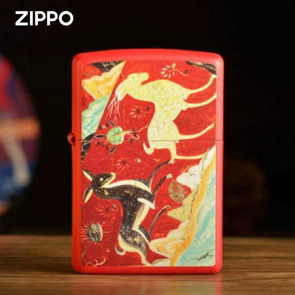 ZIPPO/之宝九色鹿敦煌官方正品系列传统艺术瑰宝联名红色个性TCJ1