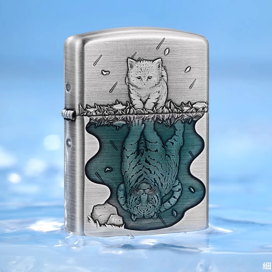 ZIPPO/之宝心有猛虎官方正品千语盔甲防风煤油送朋友节日礼物DYJ1