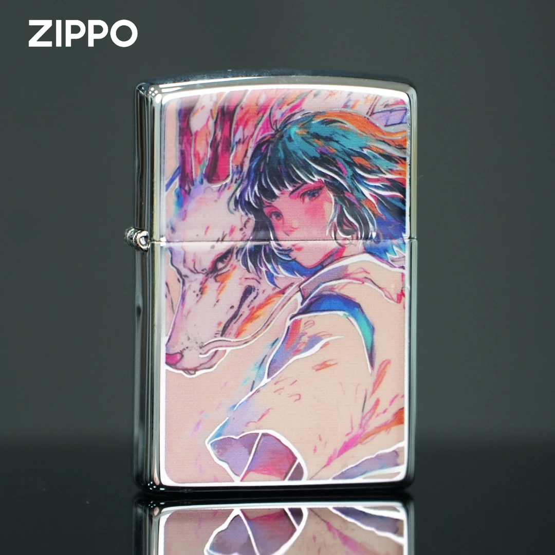 ZIPPO/之宝千与千寻官方正品描银封釉工艺打火机双面个性镜面DYJ1