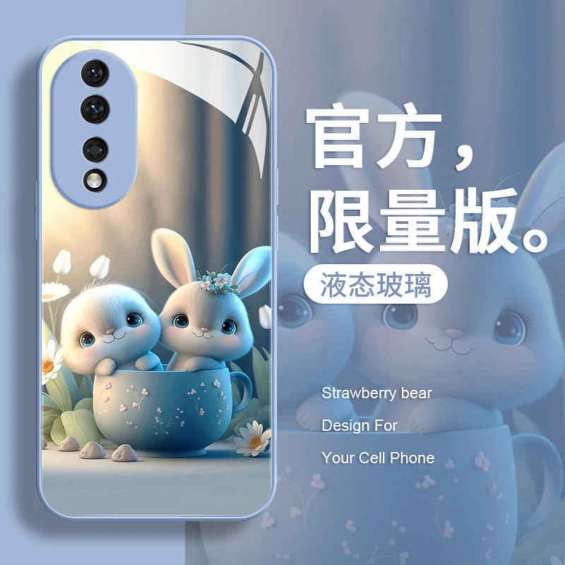 荣耀80手机壳新款80pro情侣70pro+玻璃60 se全包防摔网红可爱个性