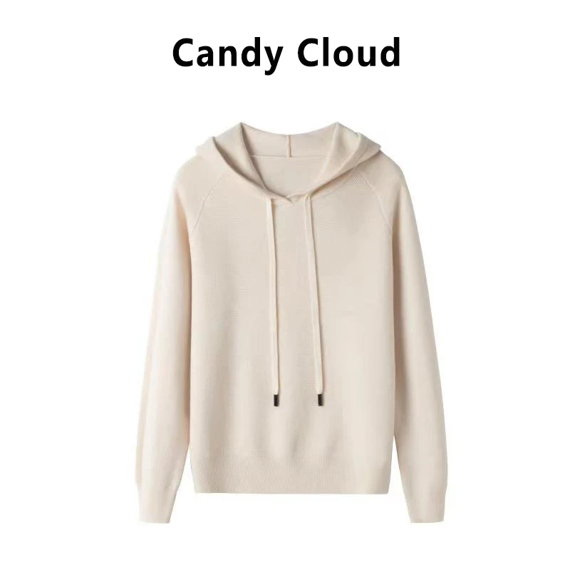 Candy Cloud清 松弛周末 巴黎绒秋冬加厚针织连帽衫毛衣MY53/3