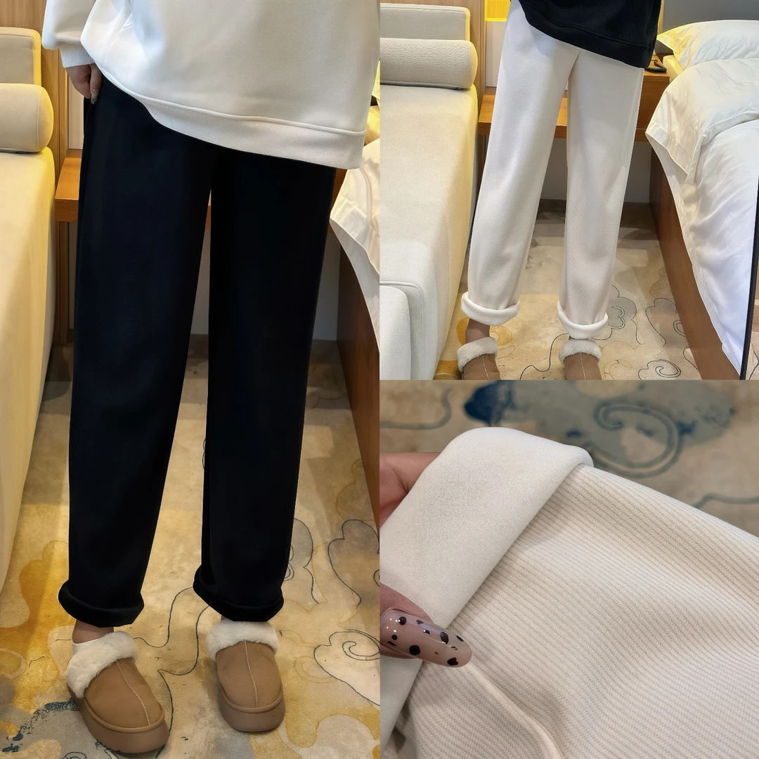 高智老钱 / 无惧寒冬！加绒显瘦法棍裤3815花契200斤胖mm休闲时尚1