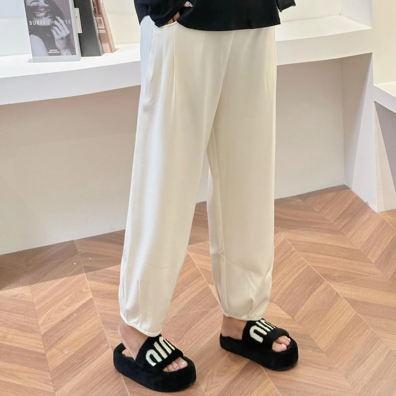 布达佩斯 / 百搭束脚修容休闲裤11522花契秋季新款200斤胖mm显瘦