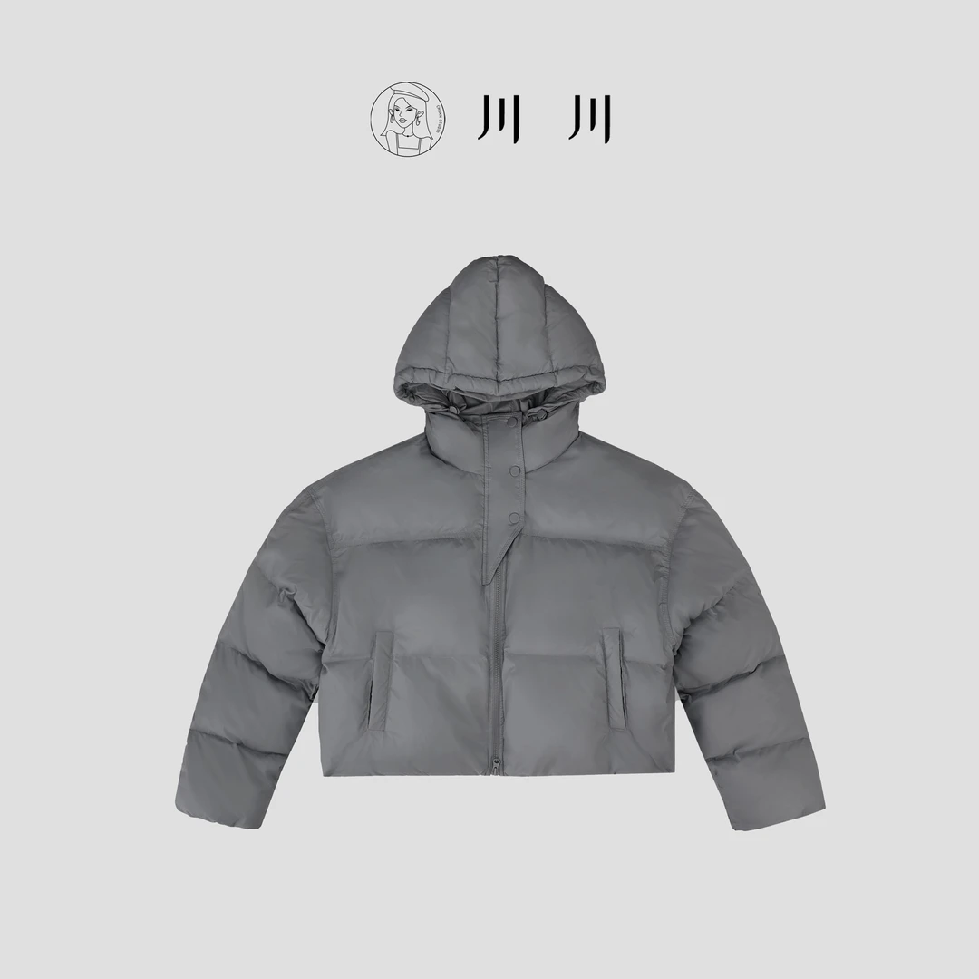 【川川】90白鹅绒 加厚 连帽羽绒服