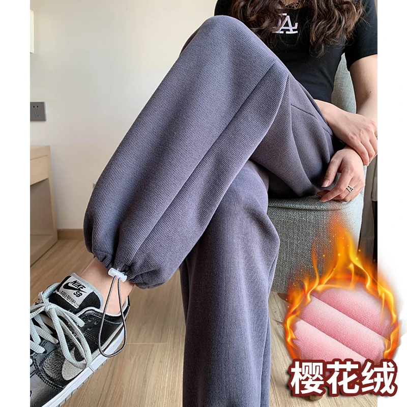 伊丽莎白•琼斯高腰裤子女卫裤2025新款阔腿法式藏青色高腰阔腿裤