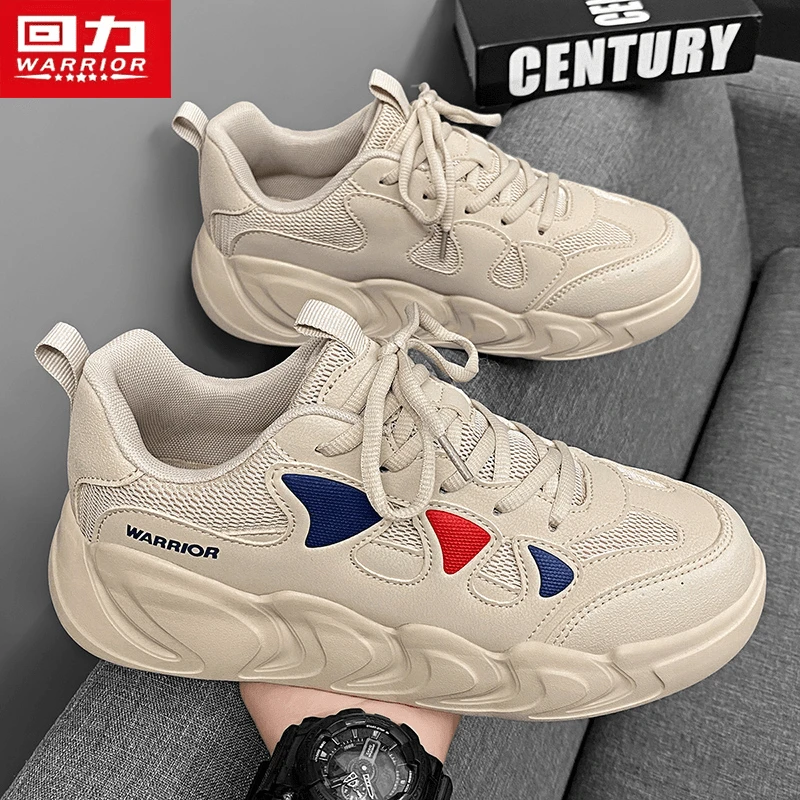 回力男鞋运动2024新款秋季透气网面休闲百搭增高软底老爹椰子潮鞋