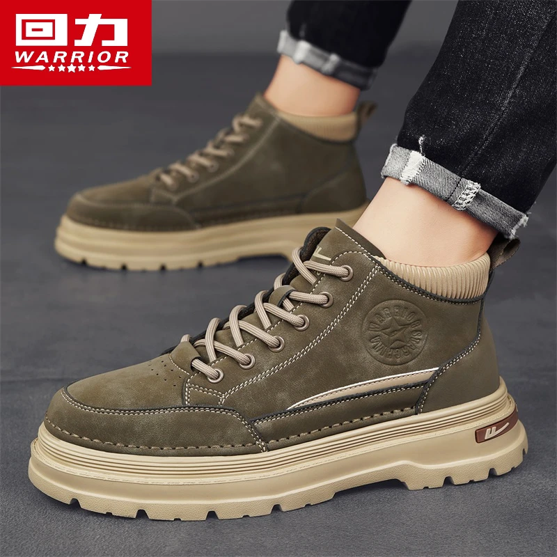 回力高帮马丁靴男款2025冬季新款男鞋户外登山鞋防滑耐磨工装潮鞋