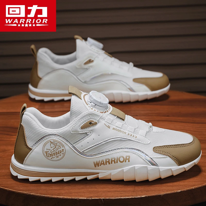 回力男鞋时尚百搭旋钮锯齿透气网面鞋夏季2025新款男士运动休闲鞋