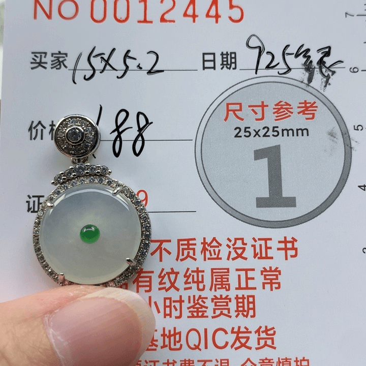 翡翠颈饰未镶嵌平安扣