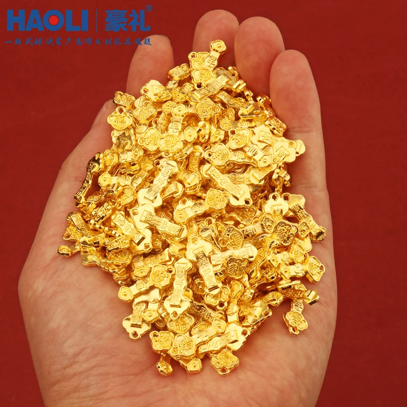 创意合金吉祥如意摆件迷你如意聚宝盆开业乔迁新婚礼品家居装饰品