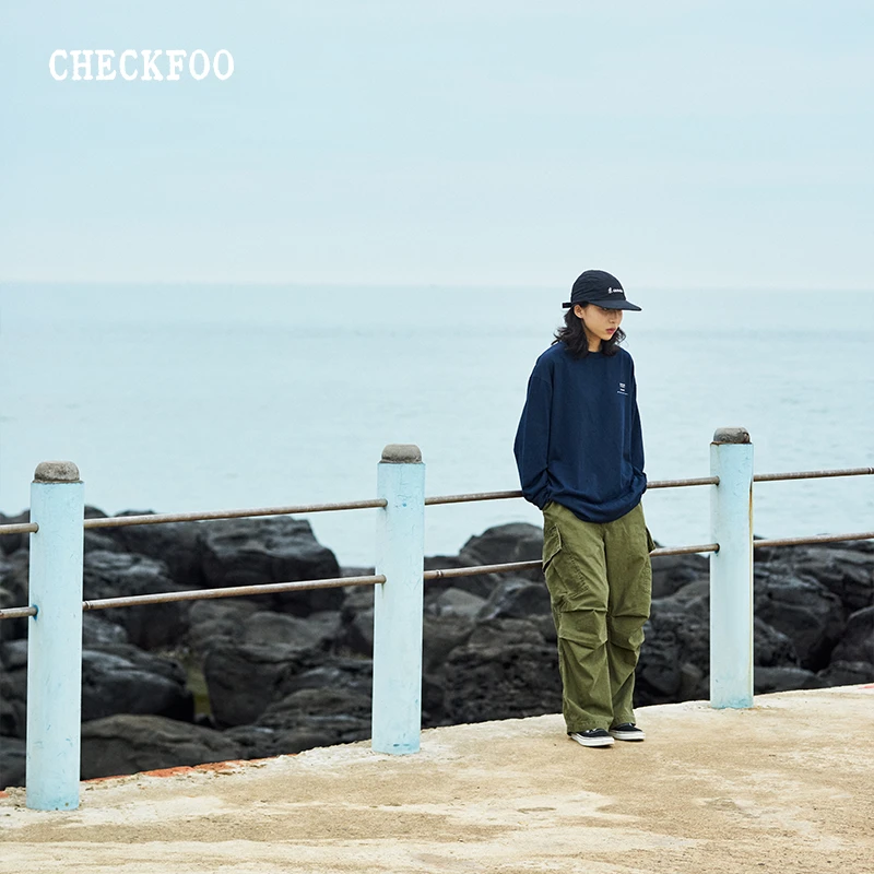 CHECKFOO 24AW 日系水洗做旧改良crogo工装长裤