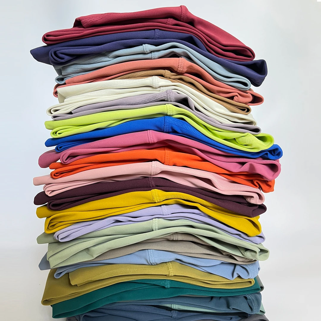 lulu裸感磨毛瑜伽裤口袋高腰收腹提臀普拉提跑步运动健身打底裤女