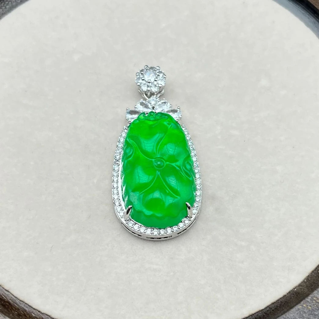 A123 豪镶荷花吊坠 时尚精美  (多样性发其一)