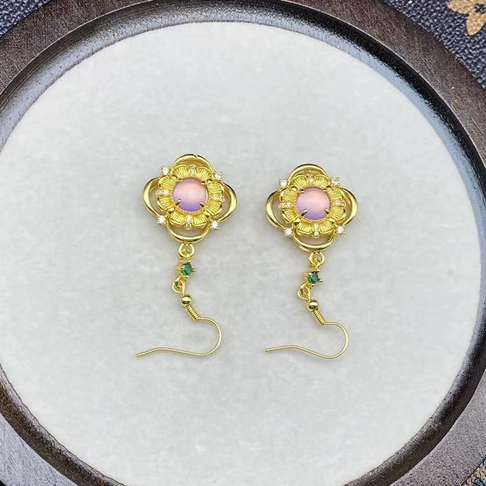 A92 豪镶冰紫耳钉 (多样性发其一)