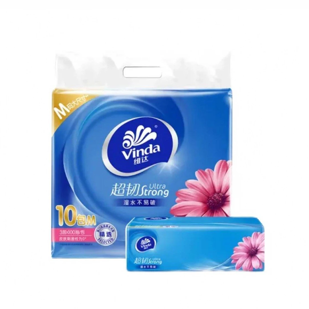 维达 M码3层超韧抽纸 100抽*10包/提