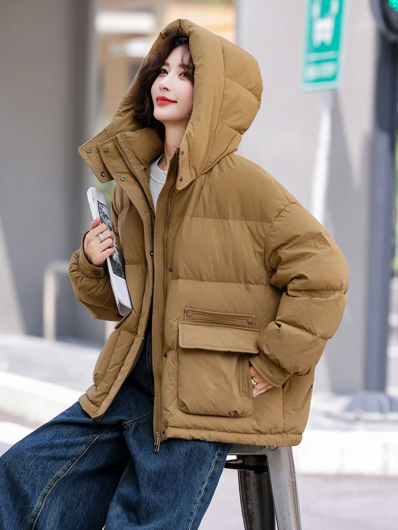 （老板娘）冬季新国标90白鸭绒羽绒服时尚休闲宽松百搭保暖韩版