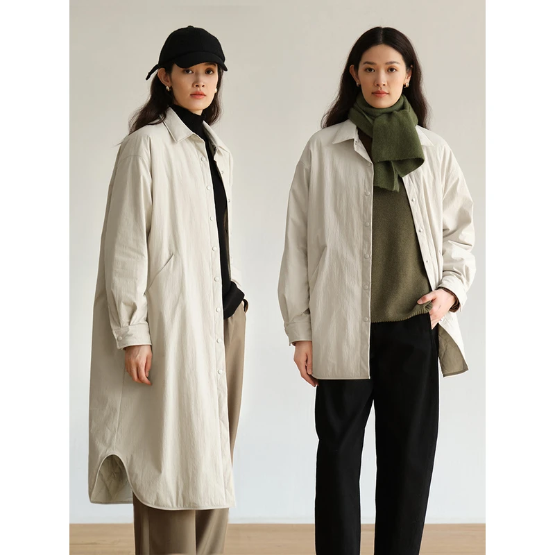 ltyp旅途原品 95白鹅绒衬衫羽绒服长款/短款轻薄简约休闲外套女