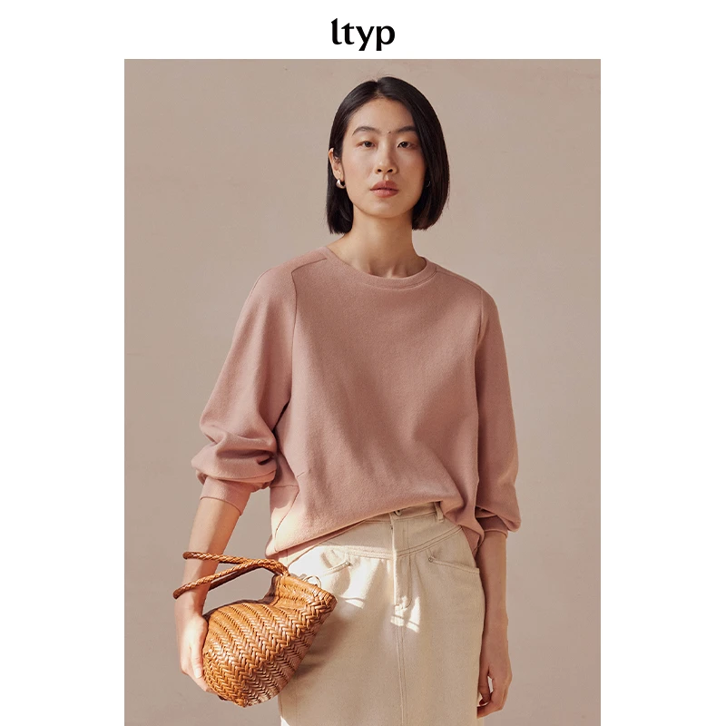 ltyp旅途原品｜ 时尚分割剪裁通勤休闲百搭宽松卫衣女Y107241194