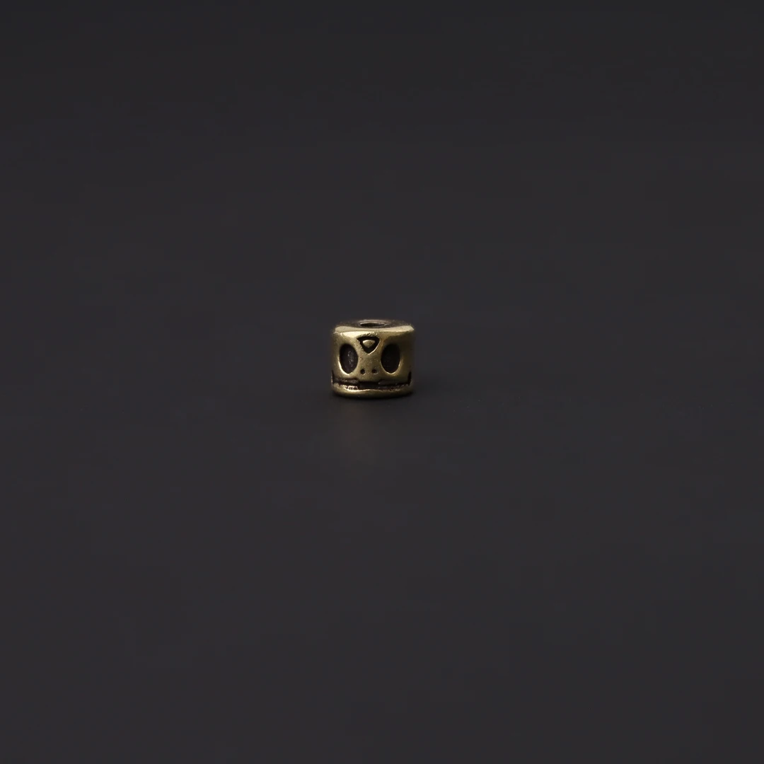 S7362 【铜阿呆】黄铜桶珠隔珠文玩配饰铜饰腰珠DIY小配件