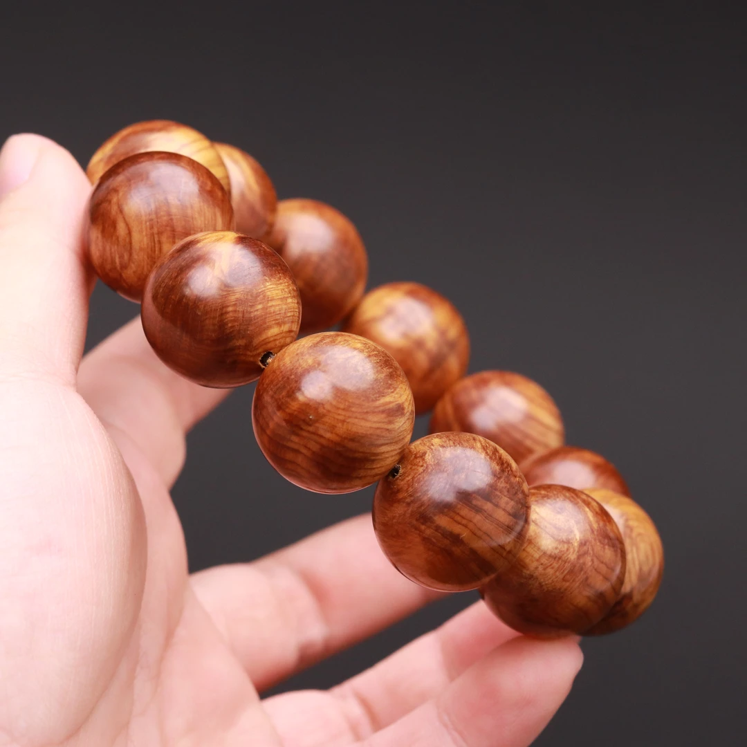 S5661太行陈化老料龙胆水波纹20mm崖柏手串（送工具）