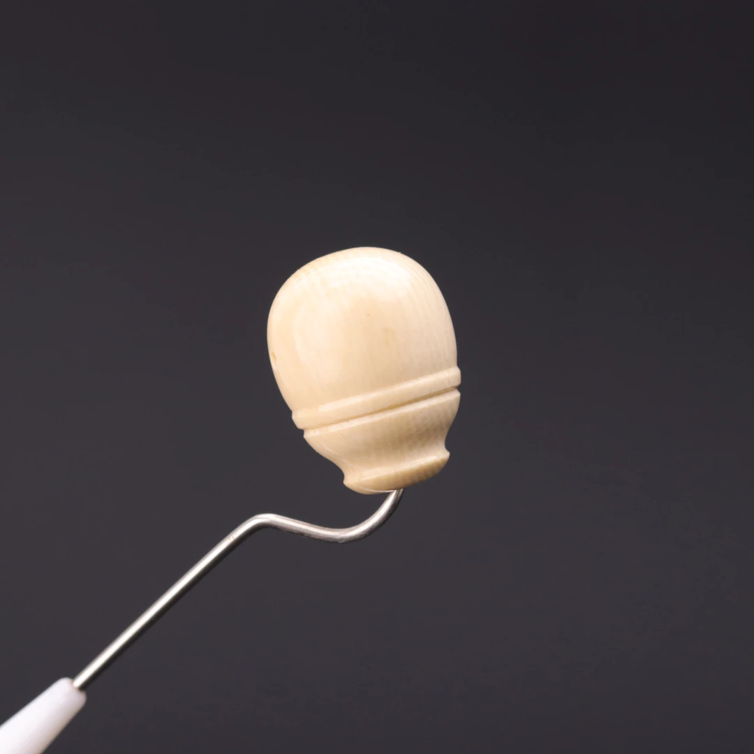 M0323猛犸牙冰料【蜜罐型】三通佛头文玩饰品
