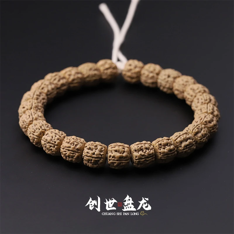 S6941-2【创世方切】定制方切盘龙小金刚单圈手串（送工具）