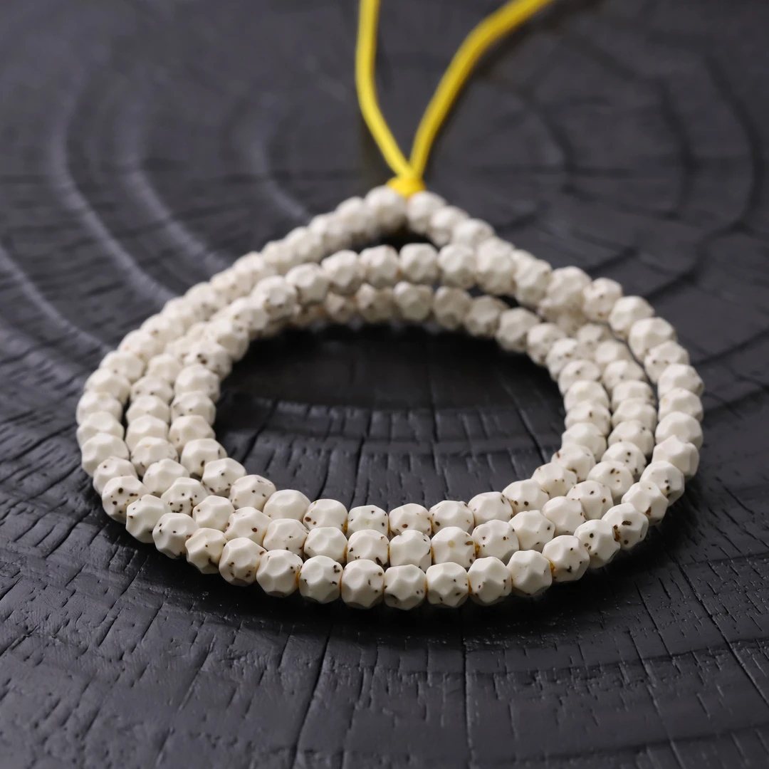 S8049【原脂瓷白无相数星星】纯手工骨瓷脂白料星月菩提文玩手串