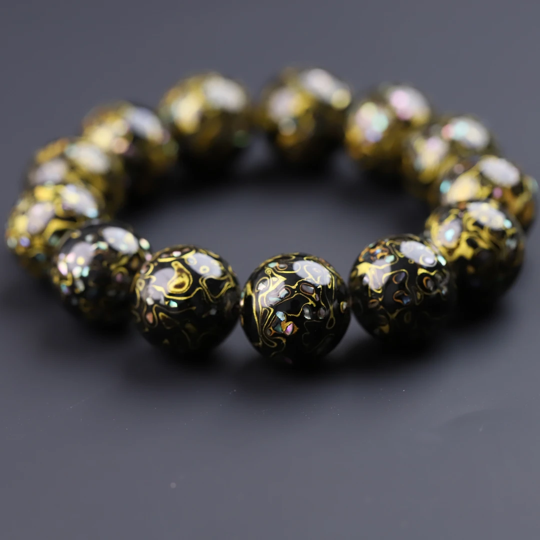 S6867【手工非遗】大漆珠单圈单珠文玩手串饰品配饰