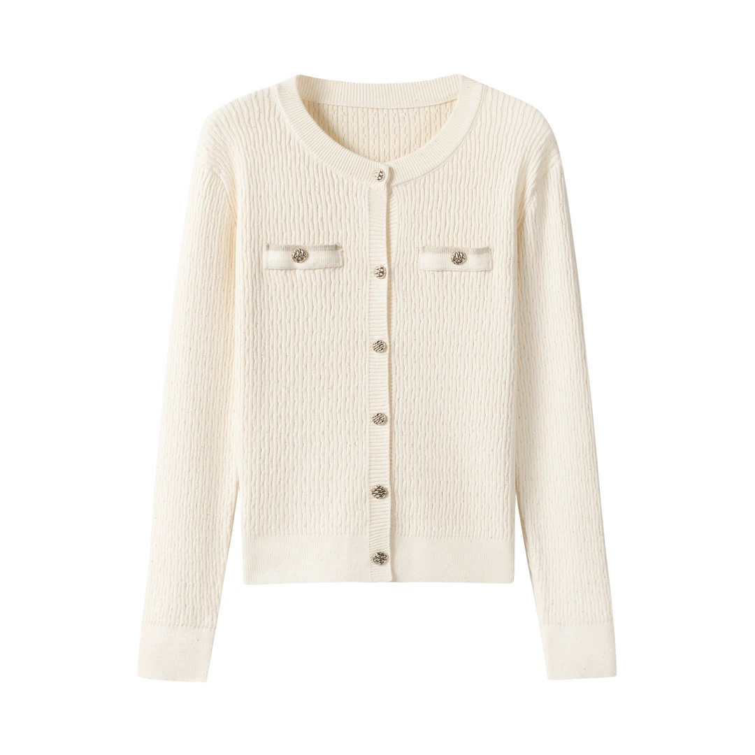 【管管专属】马克华菲女装气质简约百搭开衫针织衫 F43004A015