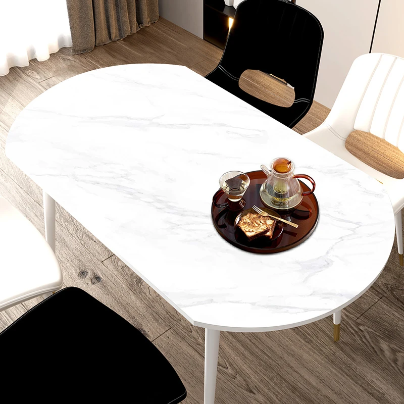 椭圆形桌垫加厚家用长方形防水防油桌布免洗皮革方形台防烫透明角