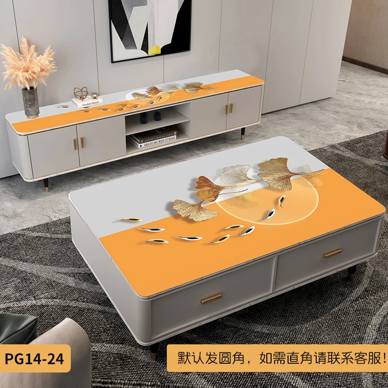 餐桌布垫防水防油防烫直角长方形茶几垫网红直播家用皮革台布盖布