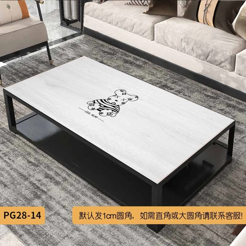 卡通小熊环保餐桌茶几布垫防水防油防烫免洗桌台布网红长方形家用