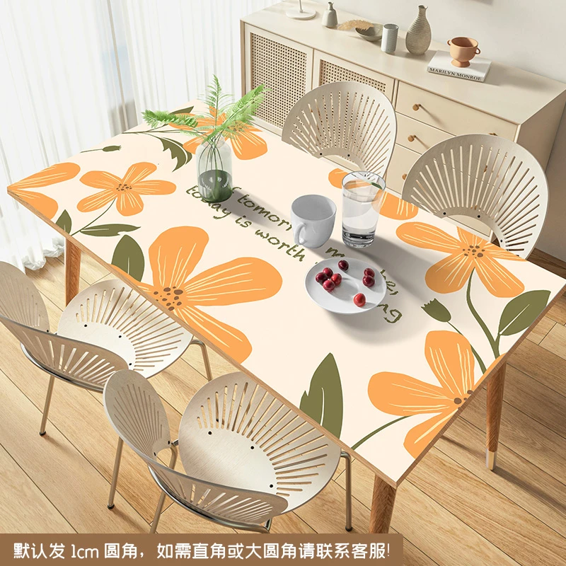 餐桌布垫防水防油防烫高档家用长方形网红直播免洗家用台面布桌搭
