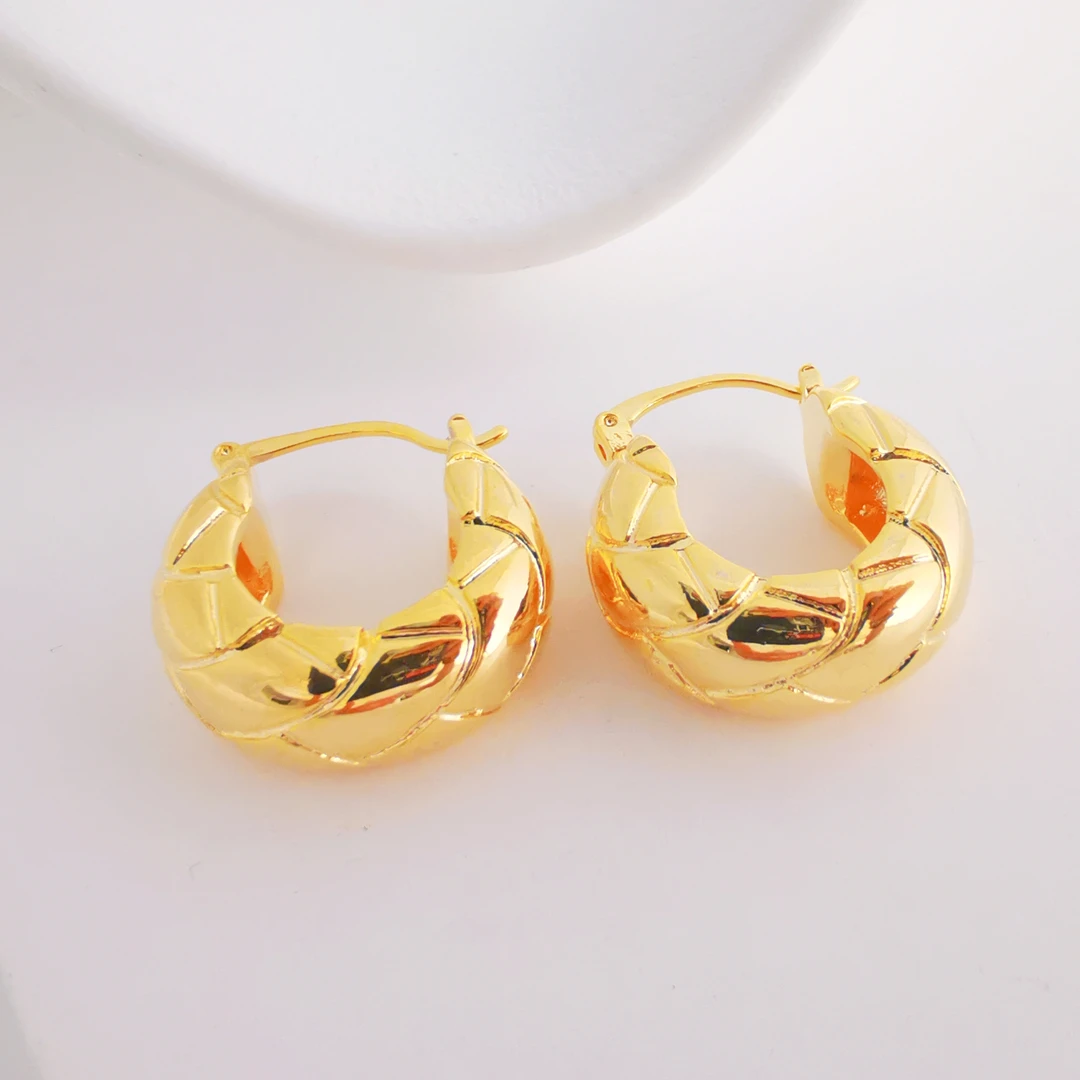 铜合金耳饰 高级感设计师轻奢款耳圈耳钉耳饰~7080