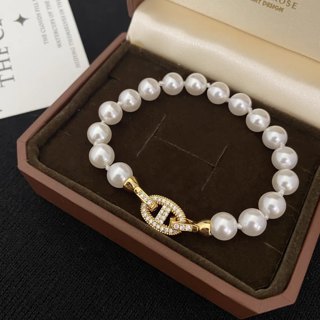 铜合金合成锆石手链 轻奢设计师款手链~6903