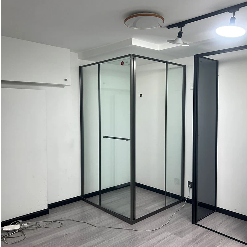 卫生间玻璃浴室隔断干湿分离屏风洗澡间一体式玻璃门玻璃隔断浴屏