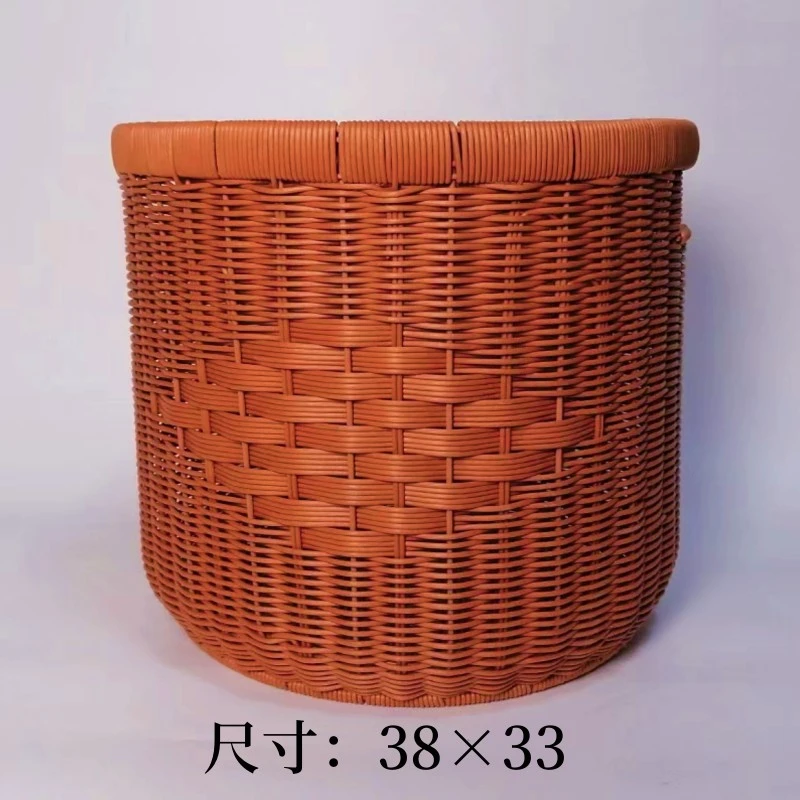 J12仿藤编大号圆形脏衣桶，杂物收纳桶38×33