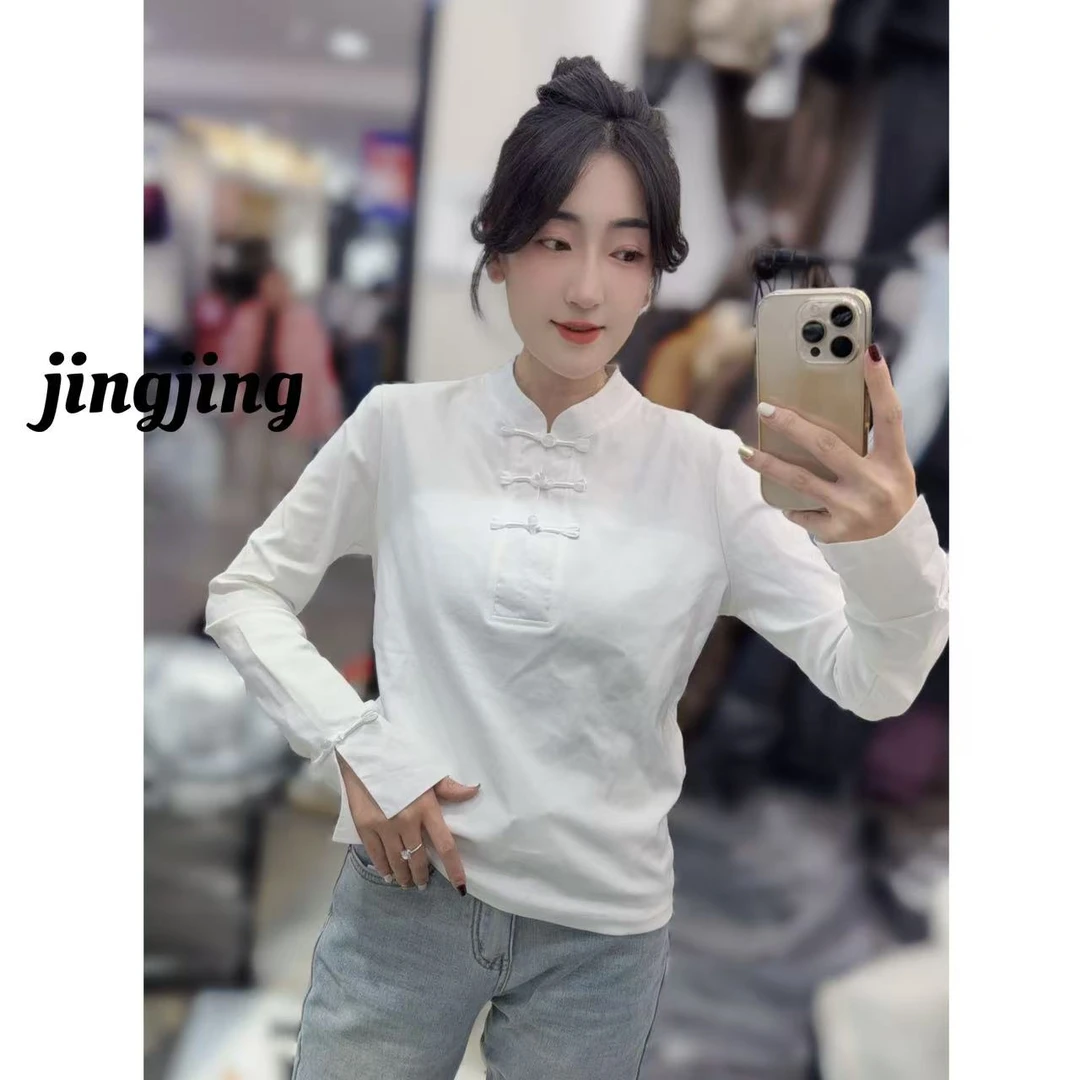 新中式盘扣设计休闲百搭T恤（3034）