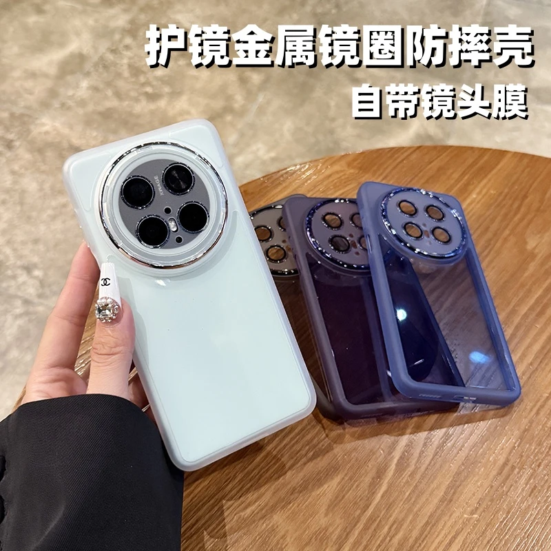 适用于华为mate70pro+手机壳新款透明mate60带镜头膜pura防摔软50