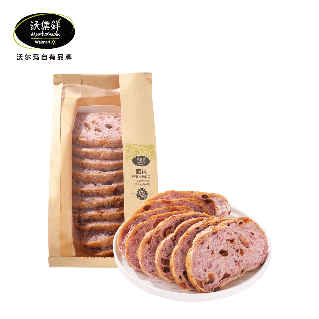 沃集鲜 紫麦核桃提子欧包 1袋