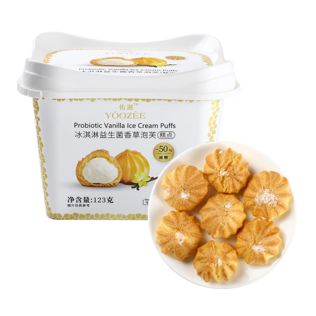 佑滋 冰淇淋益生菌香草泡芙（糕点） 123g雪糕同城送雪糕同城配