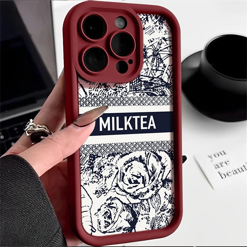 【专享0.01】霸王茶姬苹果15手机壳14promax硅胶13pro网红12高级1